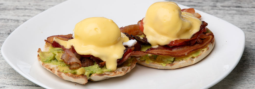 Eggs Benedict served at Juno Beach Cafe