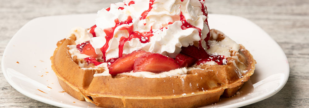 Belgian Waffles served at Juno Beach Cafe